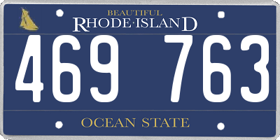 RI license plate 469763