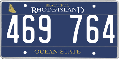 RI license plate 469764
