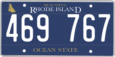 RI license plate 469767