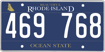 RI license plate 469768