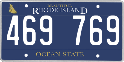 RI license plate 469769