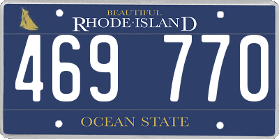 RI license plate 469770