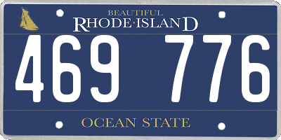 RI license plate 469776