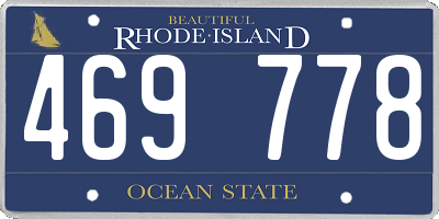 RI license plate 469778