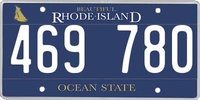 RI license plate 469780