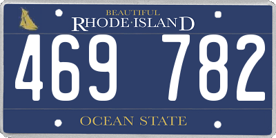 RI license plate 469782