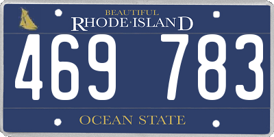 RI license plate 469783