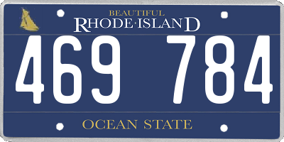 RI license plate 469784