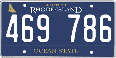 RI license plate 469786