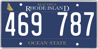 RI license plate 469787