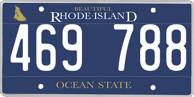 RI license plate 469788