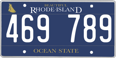 RI license plate 469789