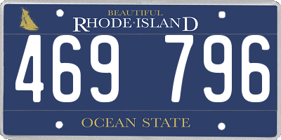 RI license plate 469796