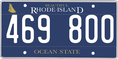 RI license plate 469800