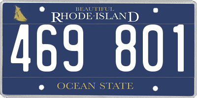 RI license plate 469801