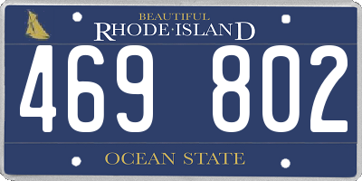 RI license plate 469802