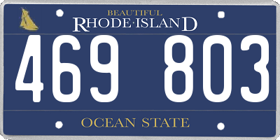 RI license plate 469803