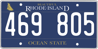 RI license plate 469805