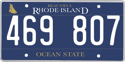 RI license plate 469807