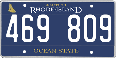 RI license plate 469809