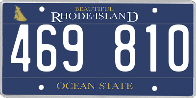 RI license plate 469810