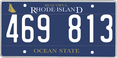 RI license plate 469813