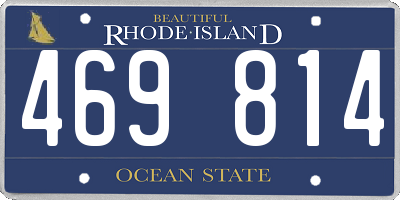 RI license plate 469814
