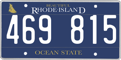 RI license plate 469815