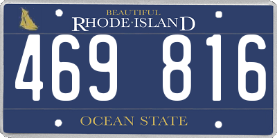 RI license plate 469816