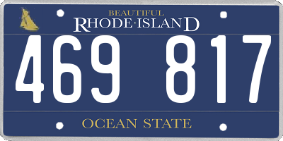 RI license plate 469817