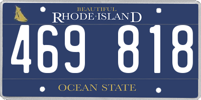 RI license plate 469818