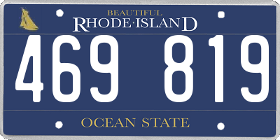 RI license plate 469819