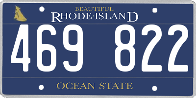 RI license plate 469822