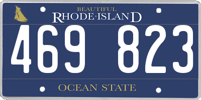 RI license plate 469823