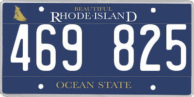 RI license plate 469825