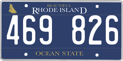 RI license plate 469826