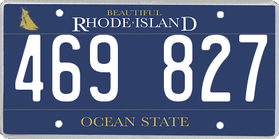 RI license plate 469827