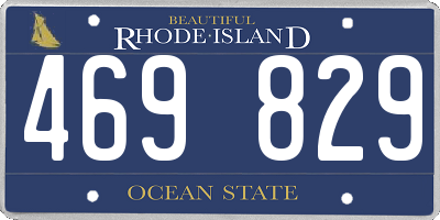 RI license plate 469829