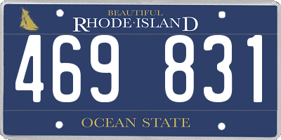 RI license plate 469831