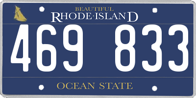 RI license plate 469833