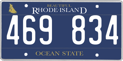 RI license plate 469834