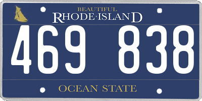 RI license plate 469838