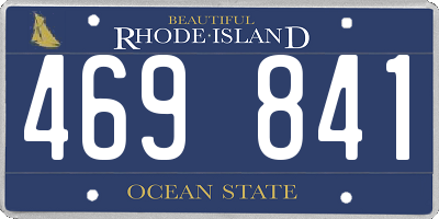 RI license plate 469841