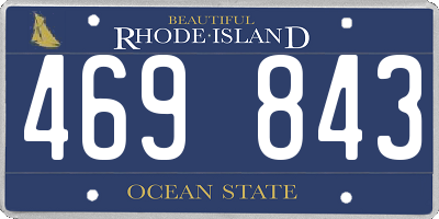 RI license plate 469843