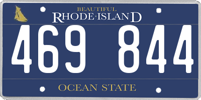RI license plate 469844