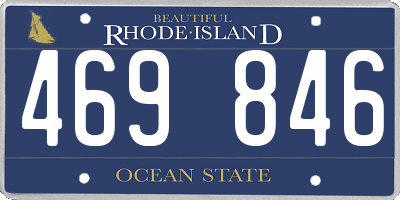 RI license plate 469846