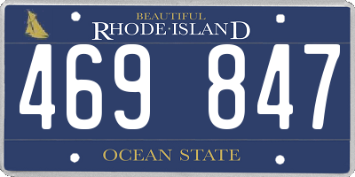 RI license plate 469847