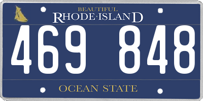 RI license plate 469848
