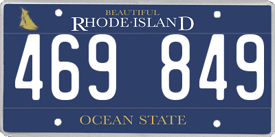 RI license plate 469849