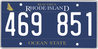 RI license plate 469851